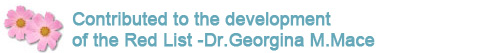 Contributed to the development of the Red List--Dr. Georgina M. Mace